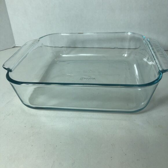 Pyrex‎ Dish Pan 2 Qt Clear 8x8x2 Square Casserole Brownie Baking #222 No Lid B3 - Picture 5 of 9
